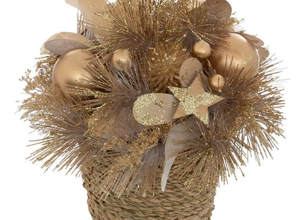 Arreglo navideño maceta  dorada A19cm - 208198