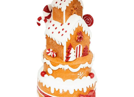 Tarta navideña casera de resina, de 30 cm de altura - 208215