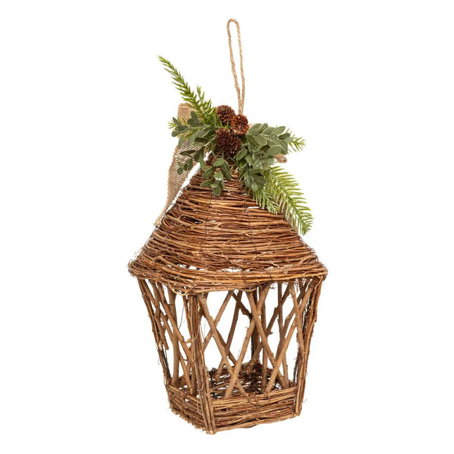 Linterna navideña ramas natural A37cm - 208223