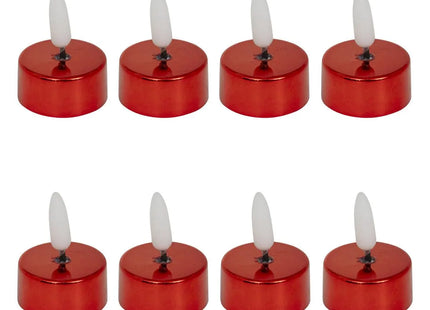 Velas LED Tilia x8 rojo - 208425A
