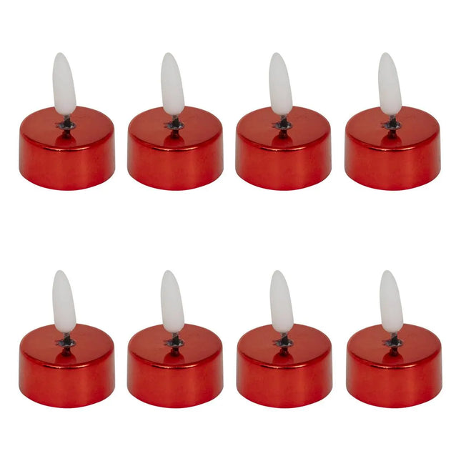 Velas LED Tilia x8 rojo - 208425A