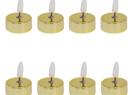 Velas LED Tilia x8 dorado - 208425B