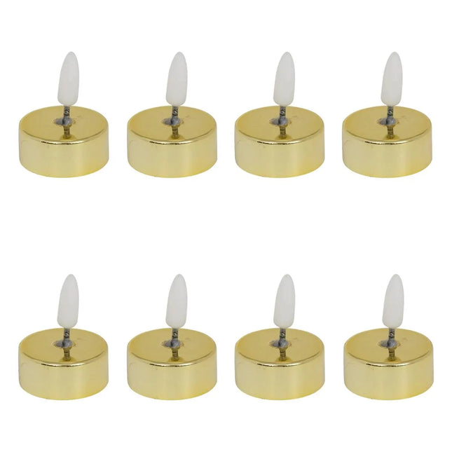 Velas LED Tilia x8 dorado - 208425B
