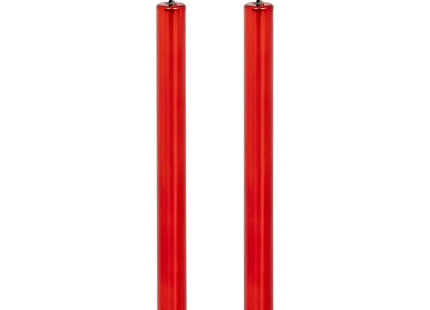 Juego de 2 velas LED con varilla metálica roja - 208426A