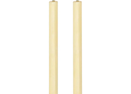 Juego de 2 velas LED en forma de barra de metal dorado - 208426B