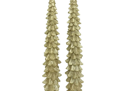 Juego de 2 velas de abeto dorado - 208429A