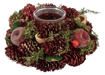 Portavelas de té de manzana roja natural  - 208432