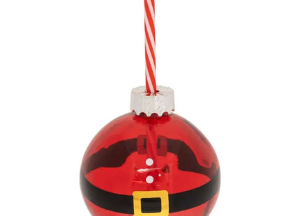 Vaso a juego con forma de bola de Navidad y pajita - 2 modelos - 208439