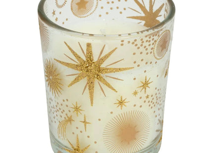 Vela perfumada decoración de estrellas de cristal y incienso 60gr - 208495