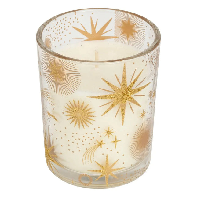 Vela perfumada pote de vidrio Estrella dorada  210 gr - 208496