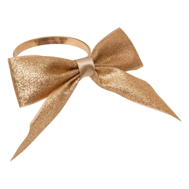 Juego de 2 servilleteros con nudo dorado - 208507