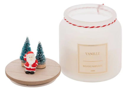 Vela perfumada con tapa decorada navideña 300gr - 208545