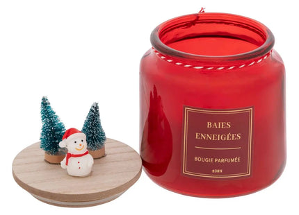 Vela perfumada con tapa decorada navideña 300gr - 208545
