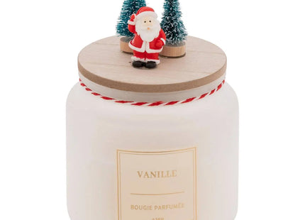Vela perfumada con tapa decorada navideña 300gr - 208545