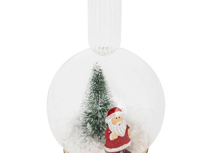Portavelas bola de nieve, Papá Noel, 15 cm de alto - 208573