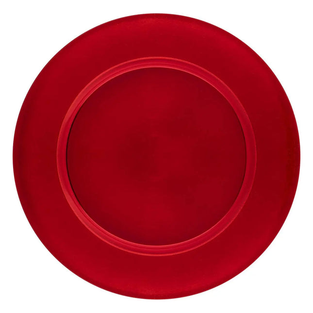 Plato liso rojo D33cm - 208663A
