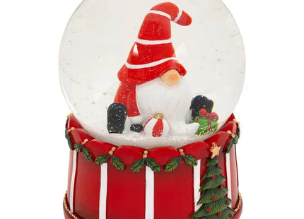 Bola de nieve con forma de gnomo, 10cm de diámetro - 2 modelos - 208686