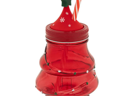 Taza con forma de árbol de Navidad, 13,5 cm de alto, cristal a juego - 208690