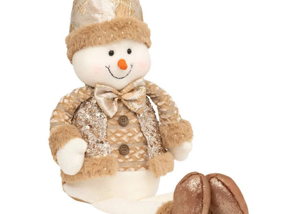 Personaje navideño sentado dorado A52cm - 208700