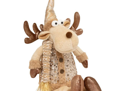 Personaje navideño sentado dorado A52cm - 208700