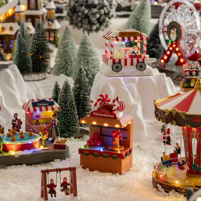 Pueblo luminoso de manzana de caramelo con 7 LED - 208843