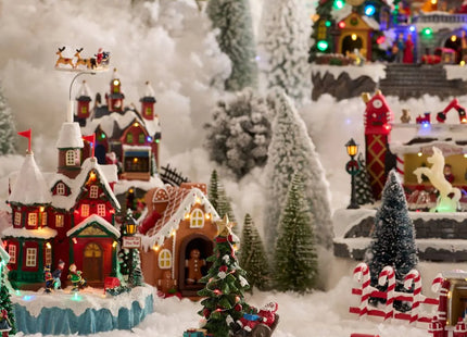 Pueblo navideño iluminado con 13 LED musicales multicolores  - 208930