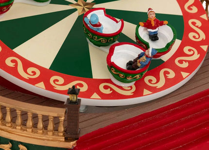 Carrusel de pueblo luminoso con 14 copas musicales LED multicolor - 208980