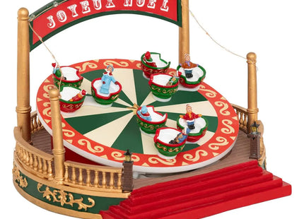 Carrusel de pueblo luminoso con 14 copas musicales LED multicolor - 208980