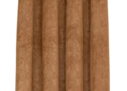 Cortina opaca "Fujo" efecto terciopelo canela 135x260cm -  209001A
