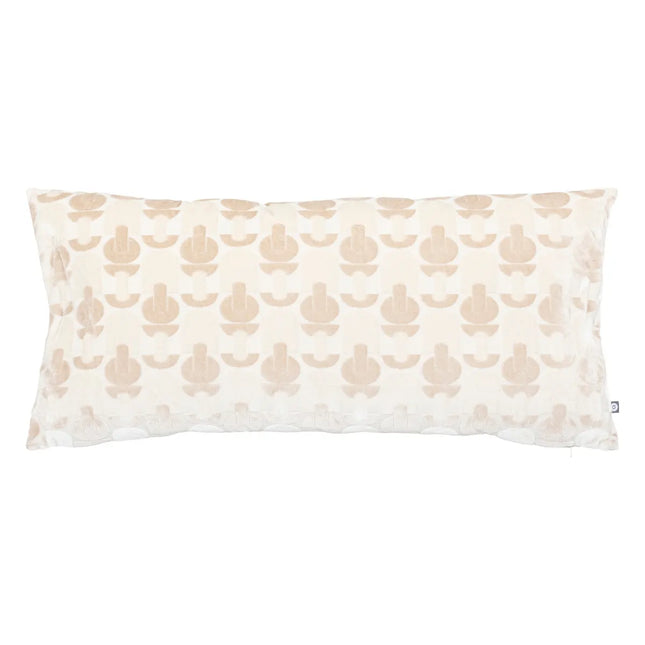 Almohada de lino y terciopelo jacquard "Luna" 35x75cm - 209015A