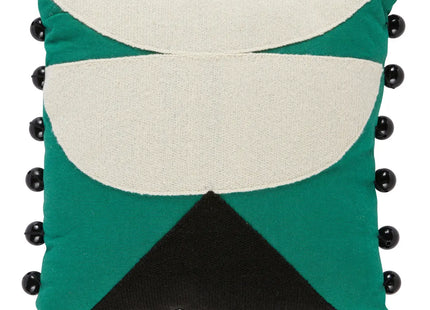 Almohada bordado "Malakite" verde cedro 30x30cm - 209055