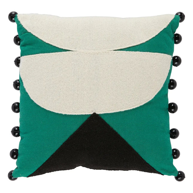 Almohada bordado "Malakite" verde cedro 30x30cm - 209055
