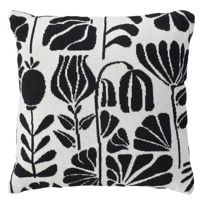 Almohada efecto punto blanco y negro "Twisted lime" 40x40cm - 209077
