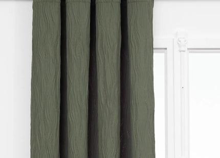 Cortina plisada  "Maely" verde caqui 135x260cm - 209089D