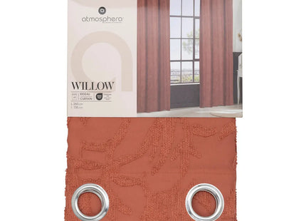 Cortina jacquard color terracota “Willow” 135x260cm - 209090B
