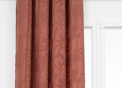 Cortina jacquard color terracota “Willow” 135x260cm - 209090B