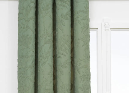 Cortina jacquard verde celadón "Willow" de 135x260cm -  209090D