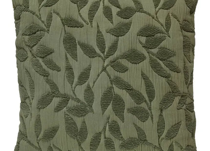 Almohada con motivo jacquard "Lehto" verde de algodón, 50x50cm - 209104B