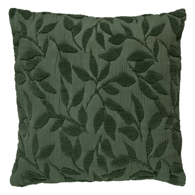 Almohada "Lehto" jacquard  con estampado algodón verde lima 50x50cm - 209104C