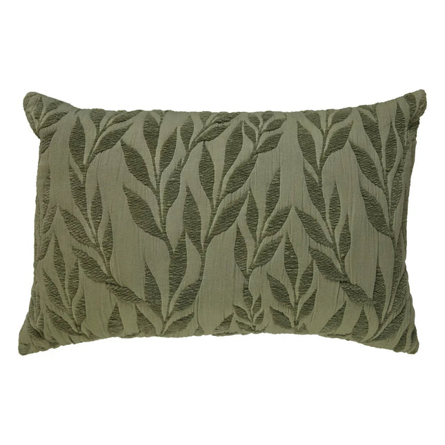 Almohada "Lehto" jacquard  con estampado algodón verde claro 58x38cm - 209105B