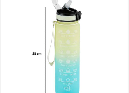 Botella SPORT de 1 litro con pajita de silicona integrada - 209226