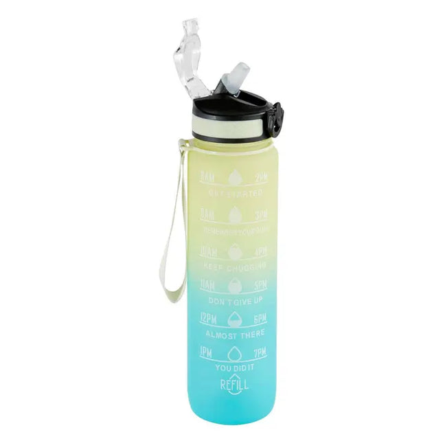 Botella SPORT de 1 litro con pajita de silicona integrada - 209226