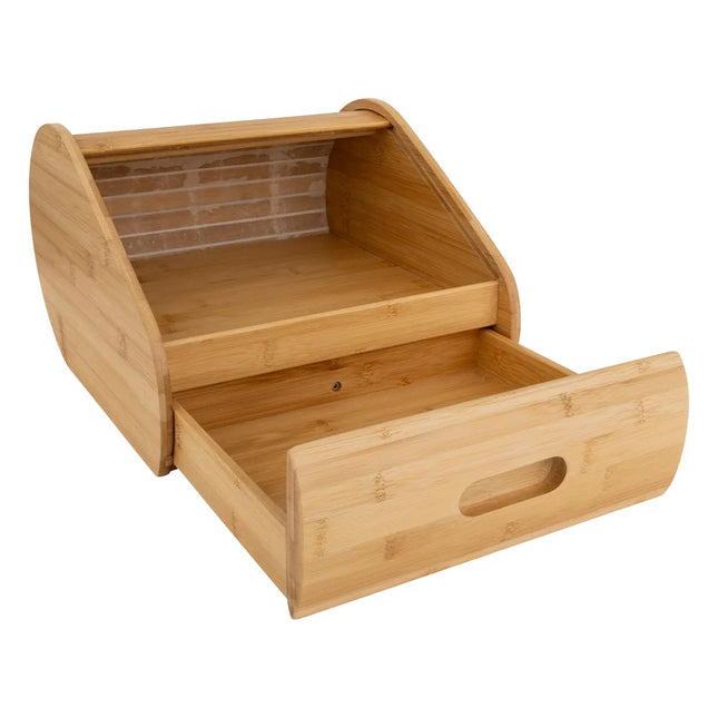 Panera con cajón en bambú beige 30,4x21,8cm - 209236