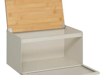 Panera "Sensia" de metal y bambú 35,5cm - 209249