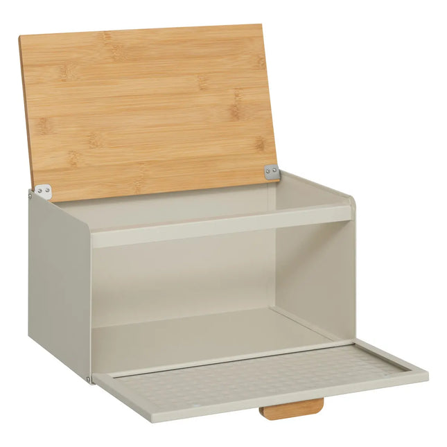 Panera "Sensia" de metal y bambú 35,5cm - 209249