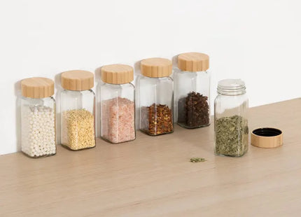 Juego de 6 tarros de cristal para especias, 120 ml - 209279