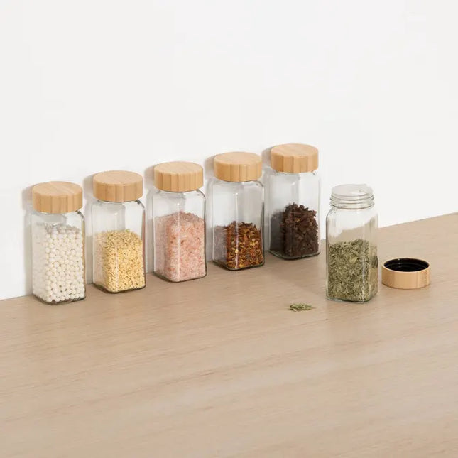 Juego de 6 tarros de cristal para especias, 120 ml - 209279