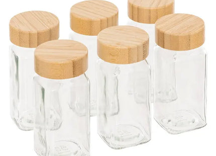 Juego de 6 tarros de cristal para especias, 120 ml - 209279