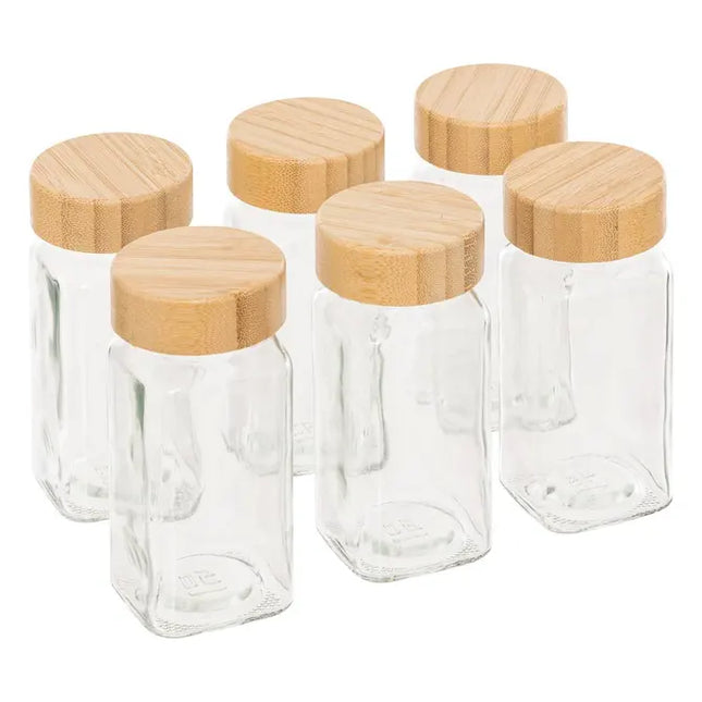 Juego de 6 tarros de cristal para especias, 120 ml - 209279
