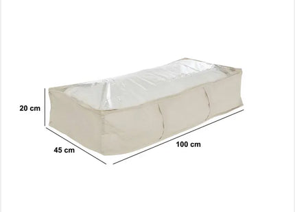 Bolsa de almacenamiento para debajo de la cama "Groomy", color beige, 100x20cm - 209330